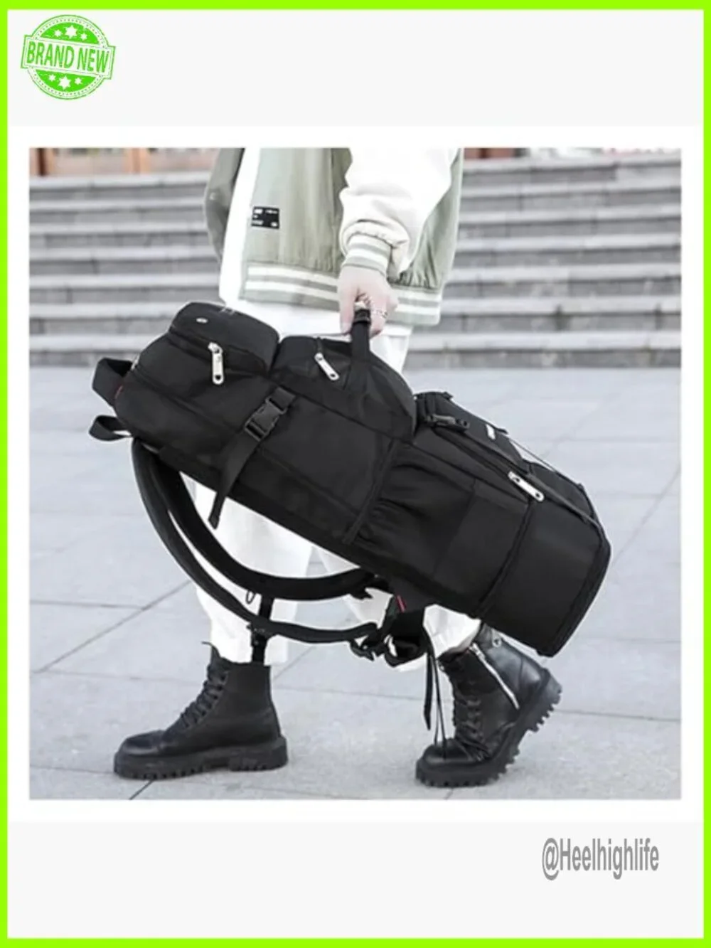 90L Large Capacity Nylon Travel Backpack for Outdoor Hiking Camping